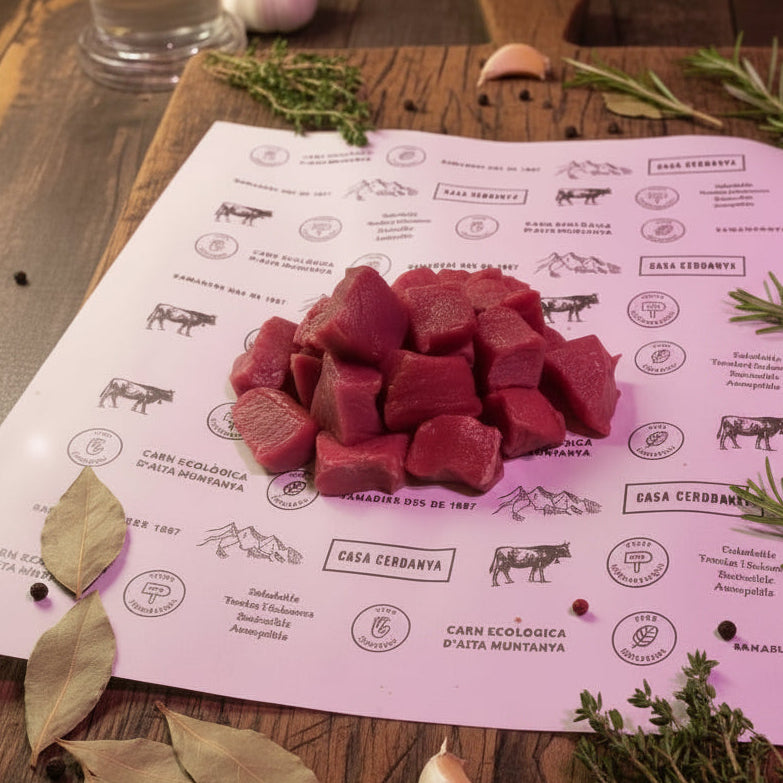 Daus de vedella ecològica per a fondue