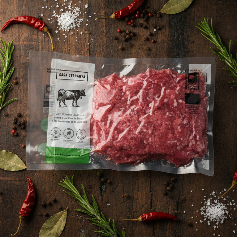 Carn de vedella ecològica per a steak tartar 