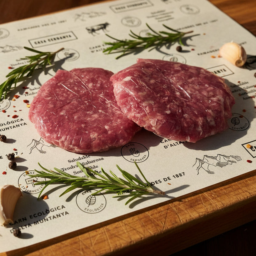 Hamburguesa de pollastre ecològica